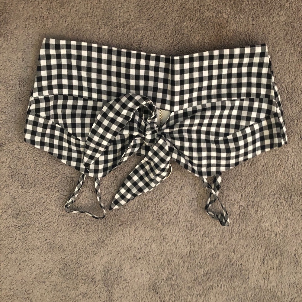 Black and white Checkered crop top